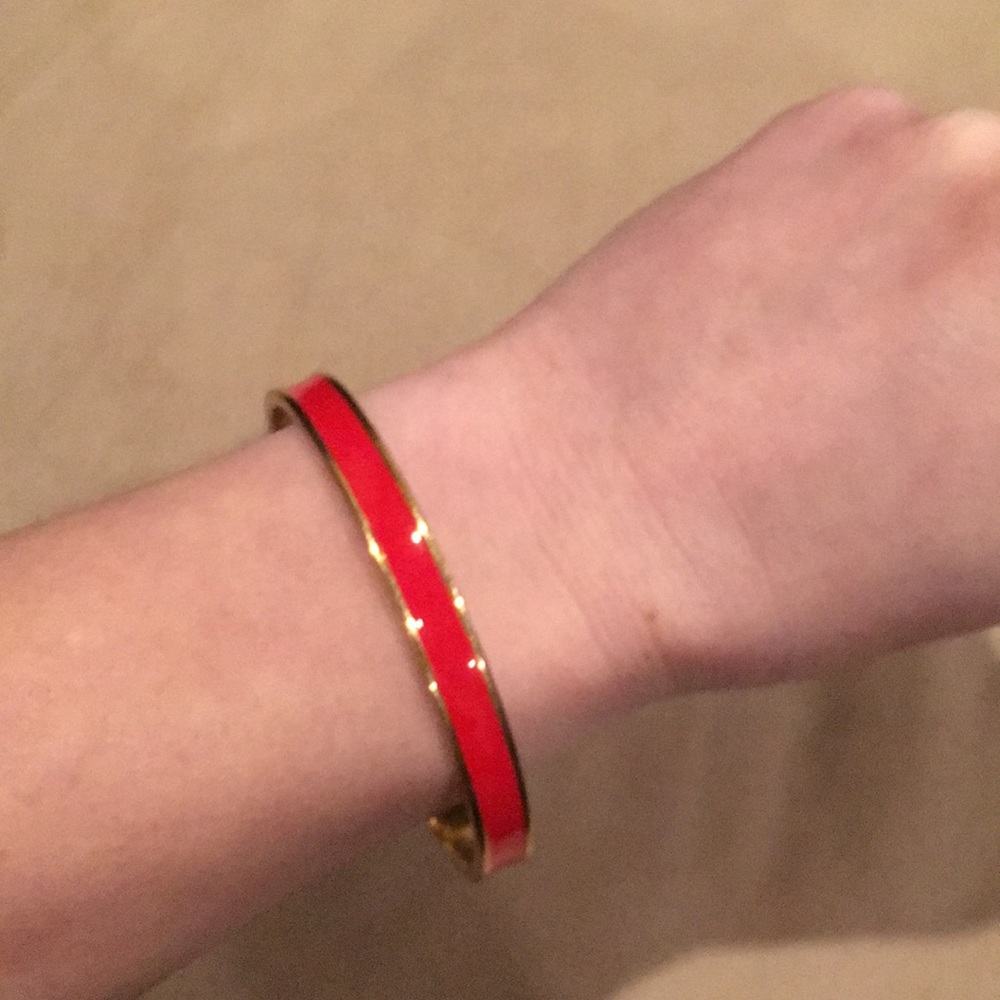 Kate Spade gold and red bangle